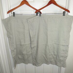 Fieldcrest 100% Linen Pillow Shams PAIR Gray Standard
